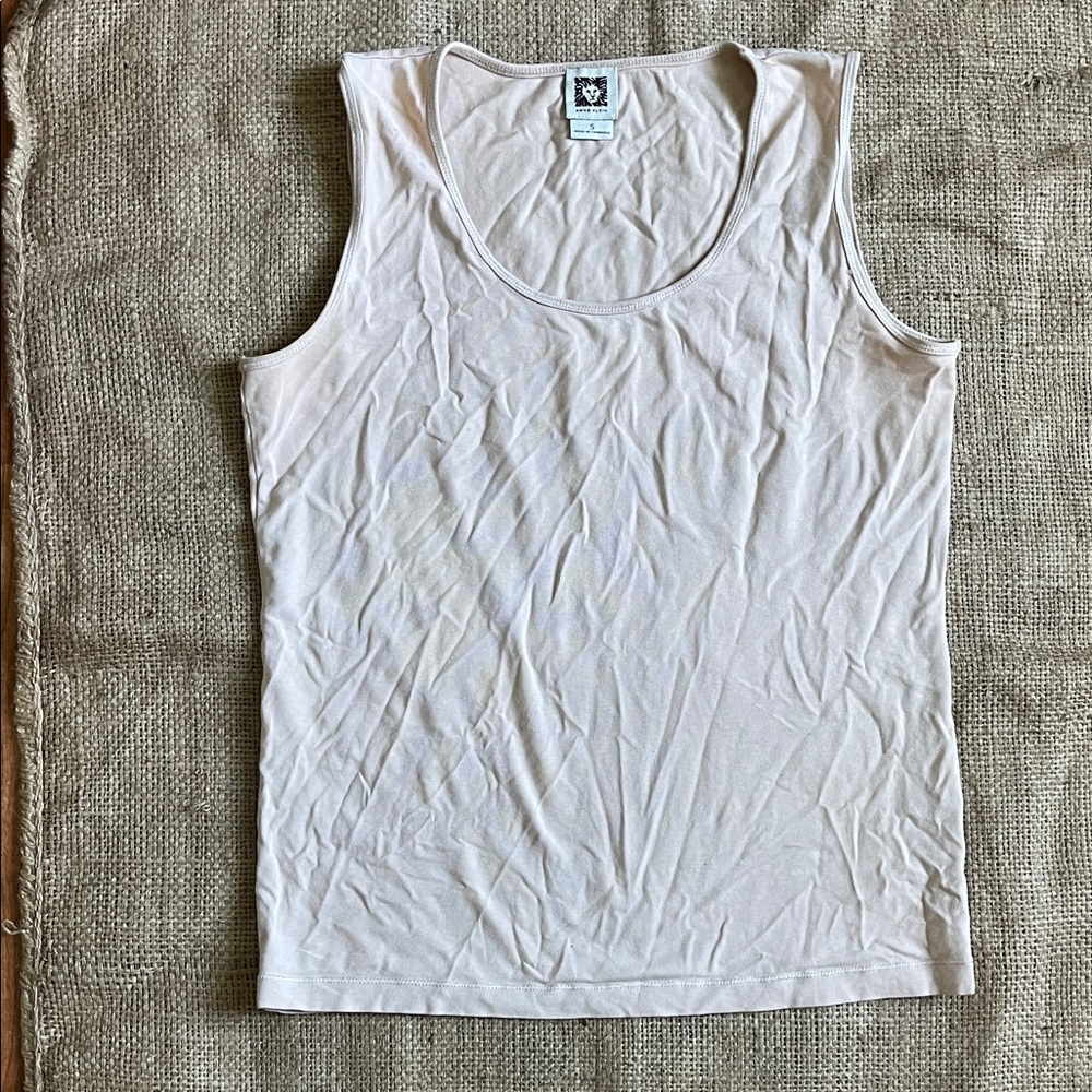 Anne Klein Light Pink Scoop Neck Tank Top Women’s Small